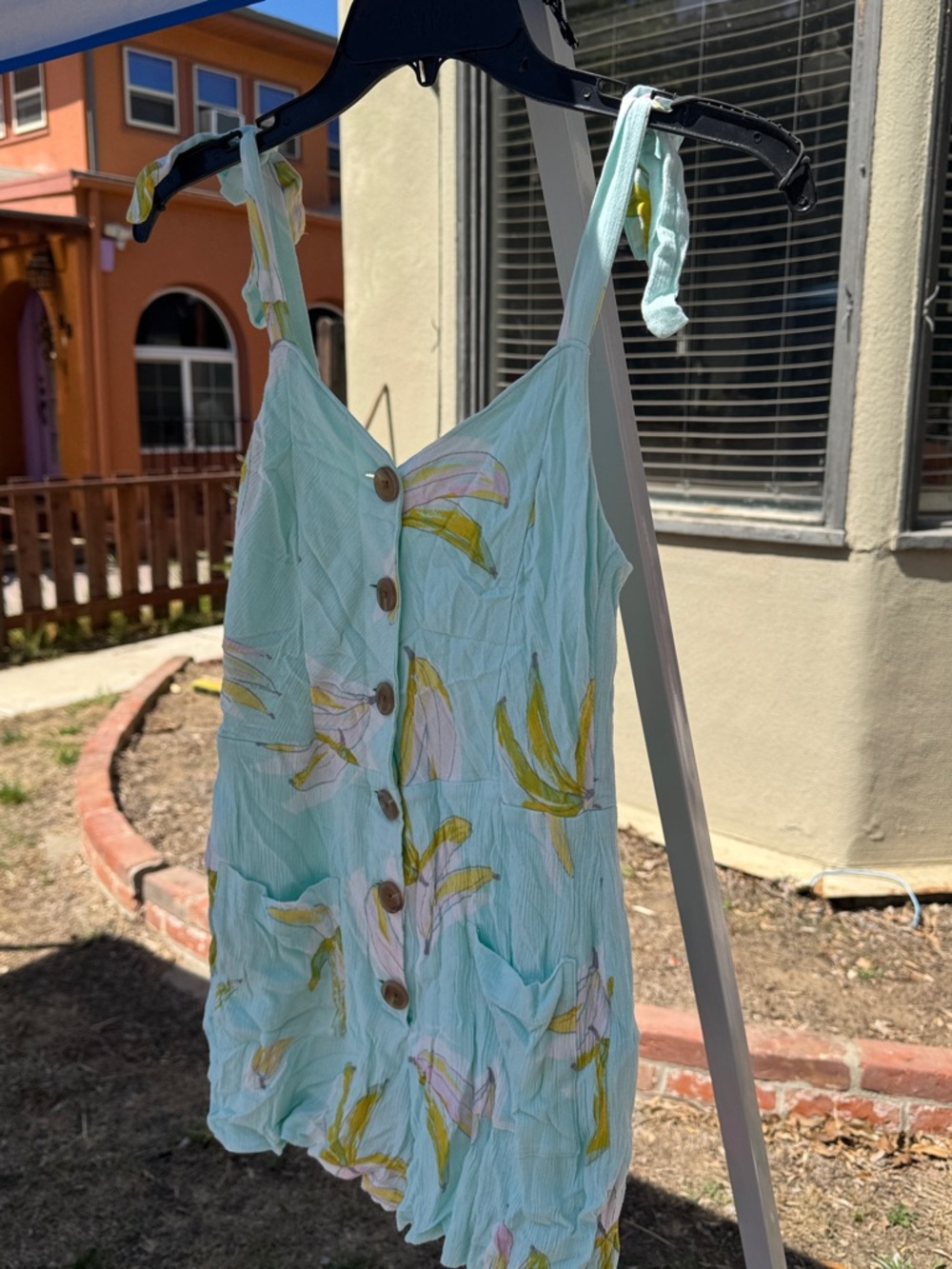 LC Lauren Conrad Light Aqua Floral Tie-Shoulder Shorts